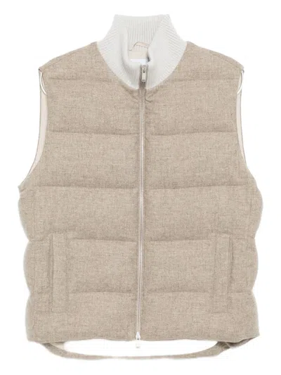 Lardini Sleeveless Down Jacket In Neutral
