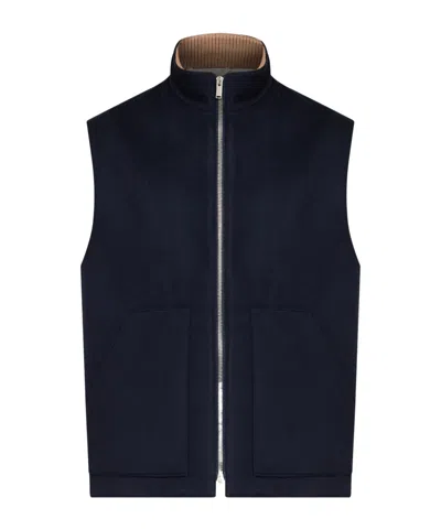Lardini Sleeveless Vest In Blue