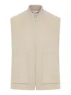 Lardini Sleeveless Wool Vest In Neutral