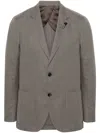 Lardini Slub-texture Blazer In Grey