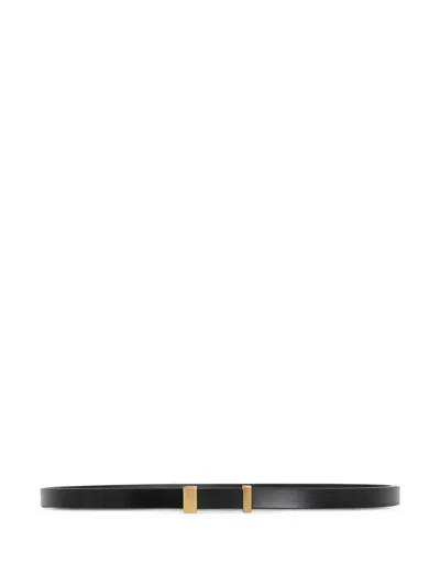 Lardini Smooth-grain Leather Belt In Black