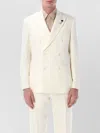 Lardini Soiree Double Breasted Six Button Jacket In White