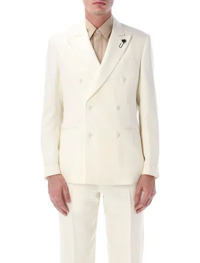 Lardini Soiree Ecovero Silk Blend Blazer In Neutral