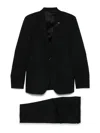Lardini Tailored Black Suit With Concealed Fastenings In Black