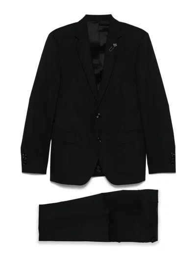 Lardini Soiree Slim Fit Mens Dress In Black