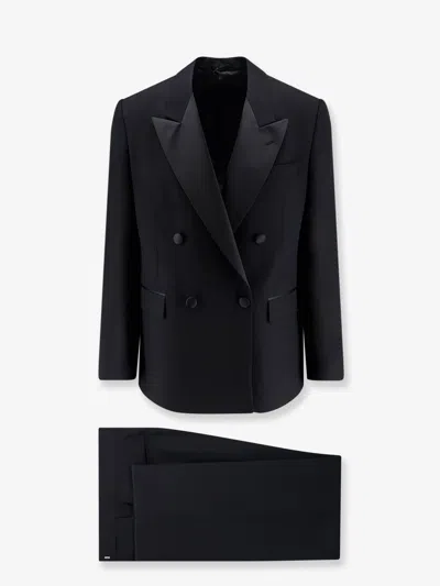 Lardini Soiree Viscose And Silk Tuxedo In Black
