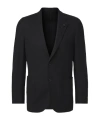 Lardini Solid Cotton Blazer In Animal Print