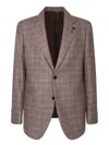 Lardini Sophisticated Blazer With Check Pattern And Tailored Fit In Multi