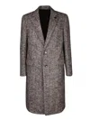 Lardini Bouclã© Coat In Beige And Brown In Grey