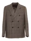 Lardini Double-breasted Blazer In Multicolor
