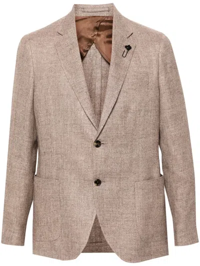 Lardini Special Single-breasted Blazer In Neutrals
