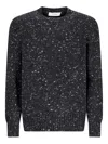 Lardini Speckled Ribbed Sweater In Gray