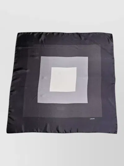 Lardini Square Silk Scarf 90x90 Foulard In Black