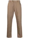 Lardini Straight-leg Linen Trousers In Brown