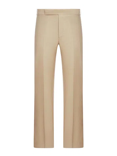 Lardini Straight Leg Trousers In Linen Wool And Silk In Color Carne Y Neutral