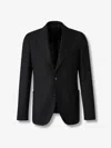 Lardini Two-button Herringbone Blazer In Blue