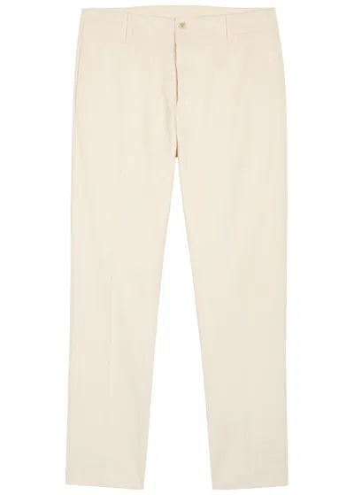 Lardini Straight-leg Corduroy Trousers In Taupe