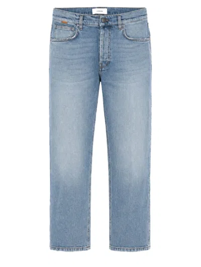 Lardini Straight-leg Denim Trousers With Classic Five-pocket Styling In Blue