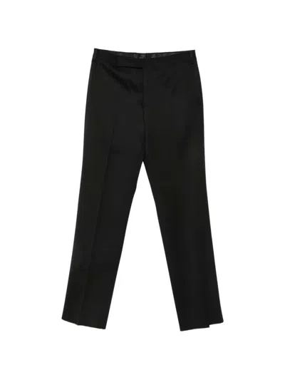 Lardini Straight-leg Trousers With Pressed Crease In Black
