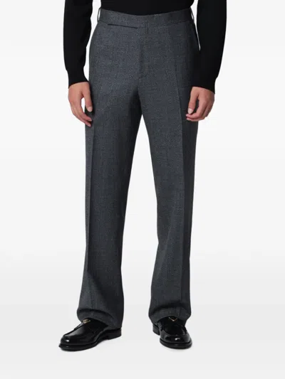 Lardini Straight-leg Wool Trousers In Gray