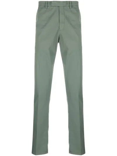 Lardini Stretch-cotton Chino Trousers In Green