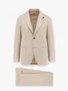 Lardini Stretch Cotton Suit With Iconic Removable Brooch