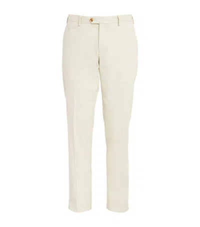 Lardini Stretch-cotton Trousers In White
