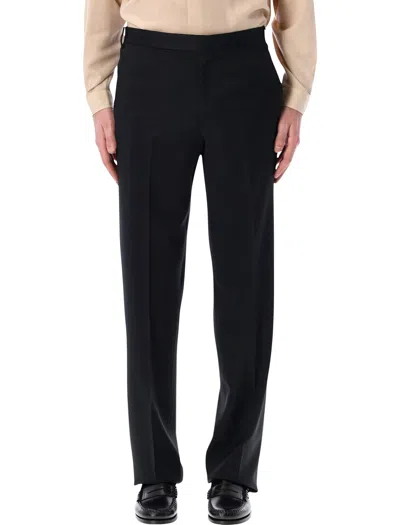 Lardini Stretch Crepe Formal Trousers In Black