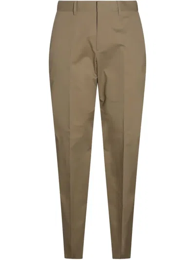 Lardini Relaxed Fit Trousers With Pockets And Loops In Brown