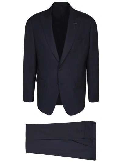 Lardini Stretch Fabric 3 Pieces Blue Suit