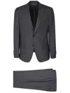 Lardini Stretch Fabric Black Suit In Black