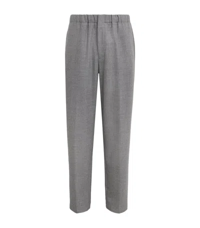 Lardini Stretch-virgin Wool Trousers In Gray