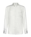 Lardini Stripe-pattern Classic-collar Shirt In White