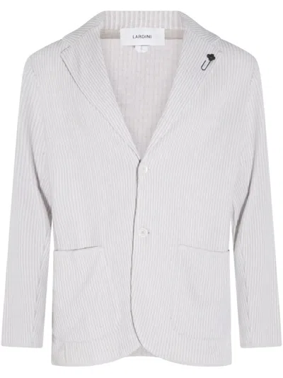 Lardini Striped Blazer In Grey