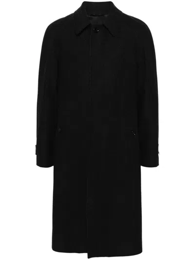 Lardini Striped Coat In Gray