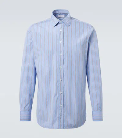 Lardini Hemd Aus Baumwollpopeline In Blau