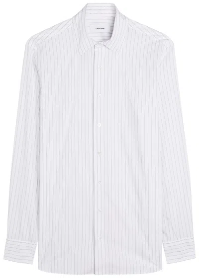 Lardini Striped Cotton Shirt In White