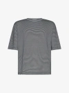 Lardini Striped Knitted T-shirt In Cream,black