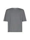 Lardini Striped Knitted T-shirt In Gray