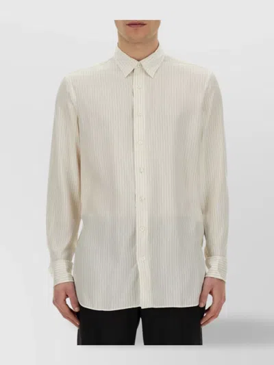 Lardini Striped Shirt Long Sleeves In White