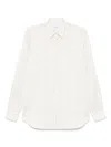 Lardini White Striped Shirt In Neutrals
