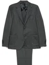 Lardini Striped Suit In Grey