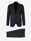 Lardini Pinstriped Single-breasted Suit In Midnight Blue