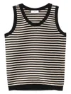 Lardini Striped Tank Top In Black