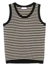 Lardini Striped Tank Top In Black