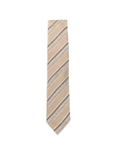 Lardini Striped Tie In Neutral