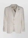 Lardini Structured Blazer With Front Pockets And Notch Lapel