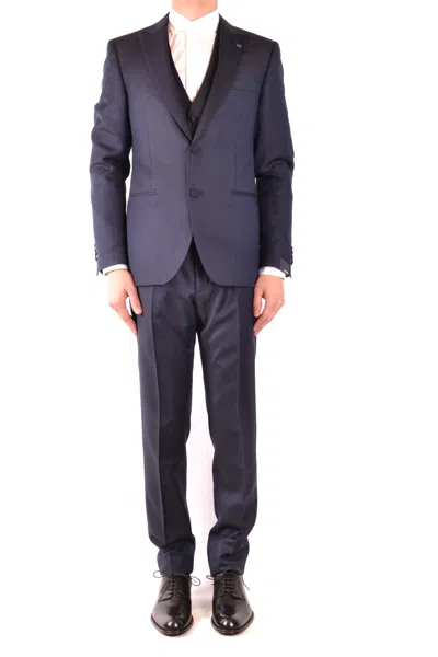 Lardini Stylish Wool Blend Jacket For Men In Blue