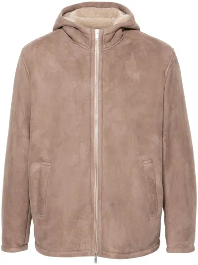 Lardini Suede Jacket In Multicolor
