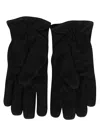Lardini Leather Gloves In Black